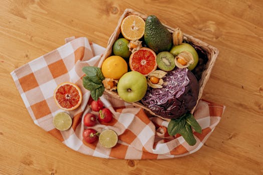 colorful assortment of fresh seasonal fruits