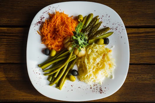 colorful plate of seasonal vegetables