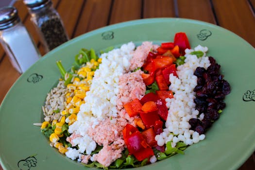 colorful salad with a variety of vegetables