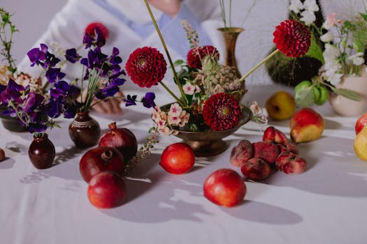 colorful fruits on a table