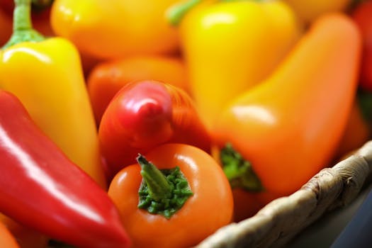 colorful fresh vegetables in a basket