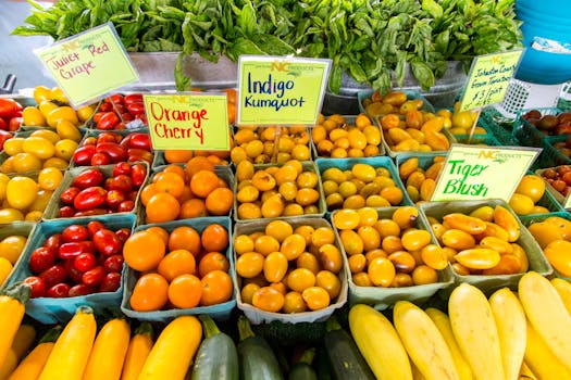 assorted seasonal fruits and vegetables