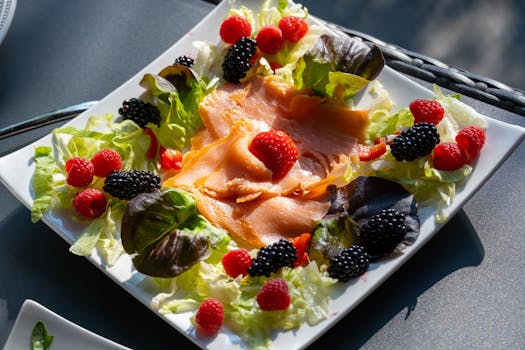 colorful salad with various fruits and vegetables