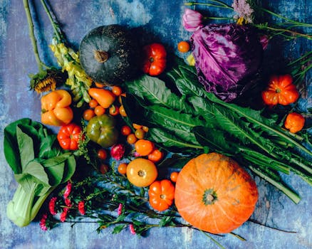 colorful assortment of seasonal vegetables