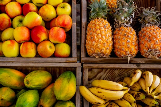 fresh produce at a farmers’ market