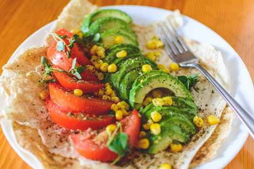 Colorful summer salad with fresh ingredients