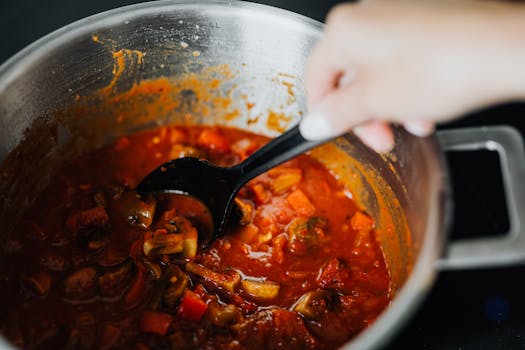 Hearty autumn stew with root vegetables