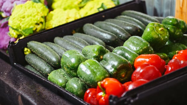 colorful farmer’s market display