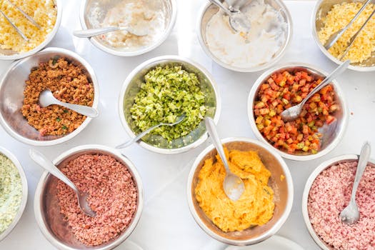 colorful spices in small bowls