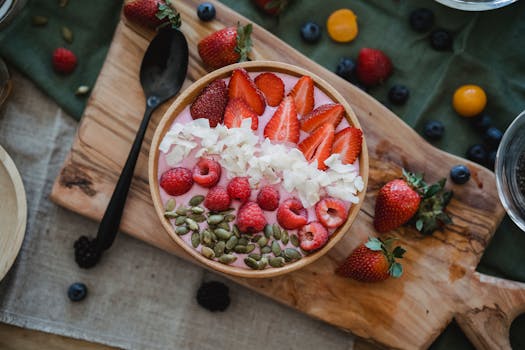 delicious smoothie with seasonal fruits