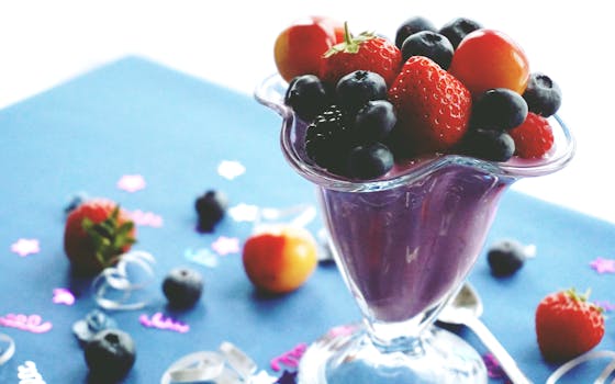 smoothie with fresh fruits