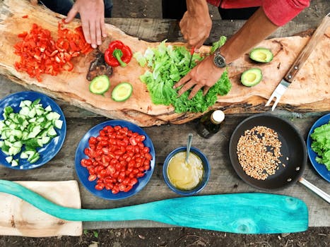 colorful seasonal vegetables