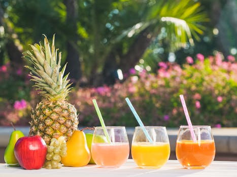 colorful smoothie in a glass