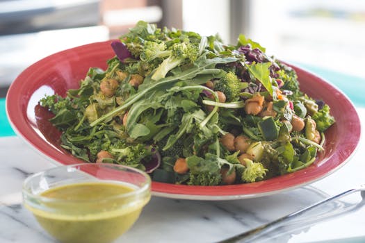 spring vegetable salad with herbs