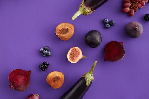 colorful array of seasonal fruits and vegetables